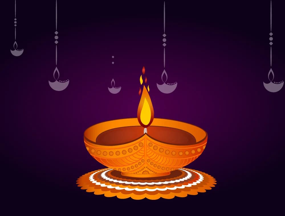 Diwali diya illustration